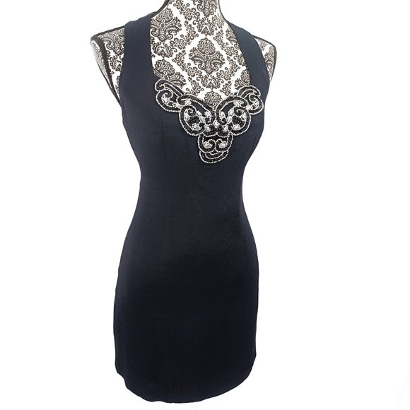 VINTAGE 80s FLIRTATIONS ALFRED ANGELO Sequin Bead Party Prom Dress 12 - Picture 3 of 7